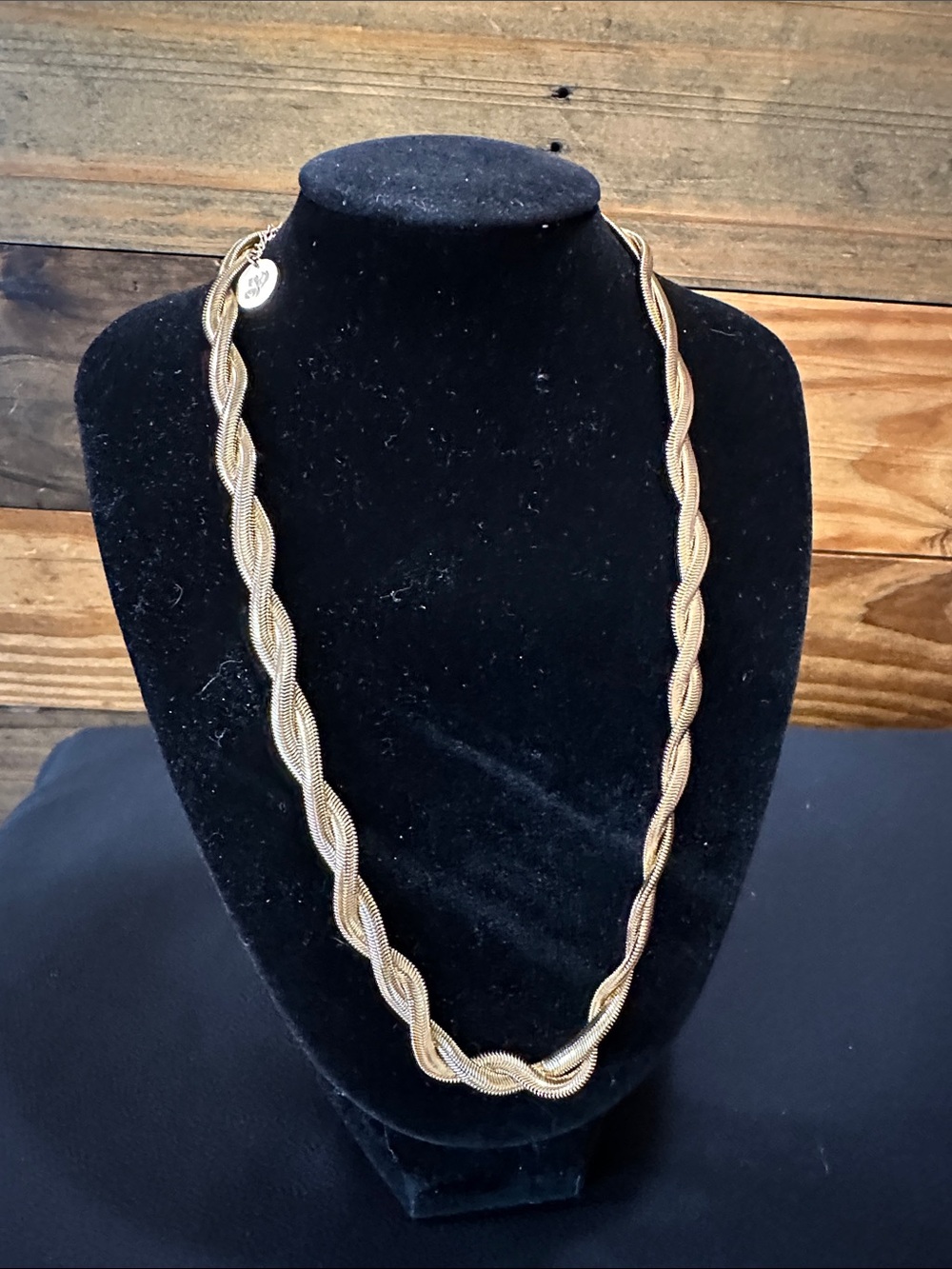Woven Rope Chain Necklace - Gold